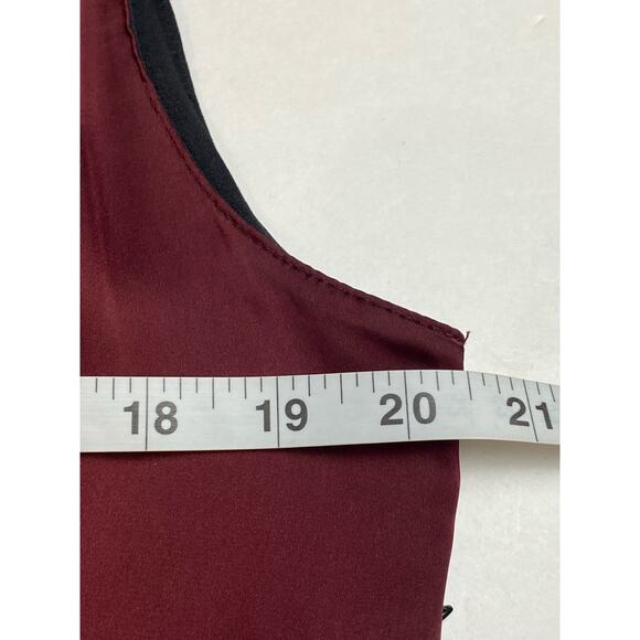 Dana Buchman Maroon and Black Sleeveless Round Neck Sheath Dress Size 14 - Picture 4 of 7